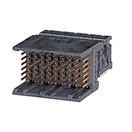 Molex Board Connector, 60 Contact(S), 6 Row(S), Male, Right Angle, 0.074 Inch Pitch, Press Fit Terminal,  764501108